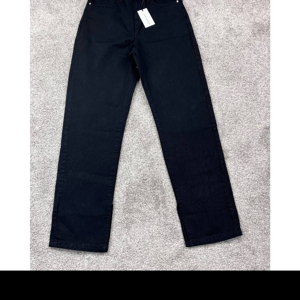 New! We Wore What Mom Slit Straight Black Jeans size 26